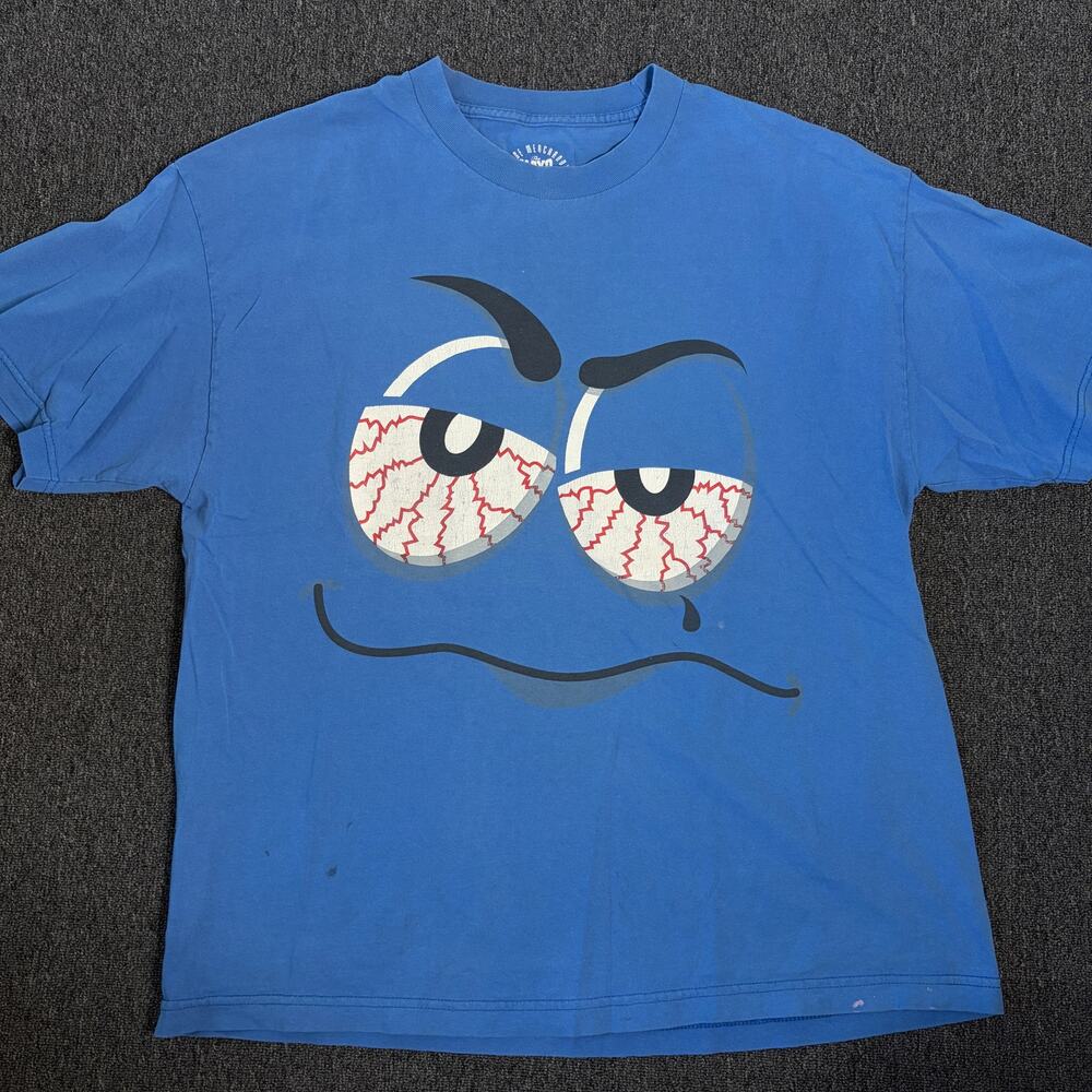 Vintage Y2k Dgk Skateboard High Eyes Meme Blue M&m Graphic Tee Men's XL